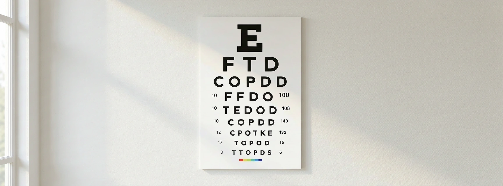 Sehtest-Poster in modernem Design